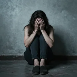 artistic representation of the pain of severe loneliness and depression