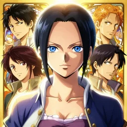 highly detailed vfx portrait of nico robin, greg rutkowski, loish, rhads, makoto shinkai, tom bagshaw, alphonse mucha, sharp focus, art by artgerm and greg rutkowski, backlit, harsh overhead sunlight, blue eyes,