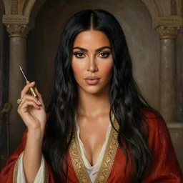 medieval painting of kim kardashian