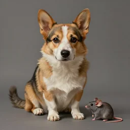 a digital painting of a dog within a cat within a mouse, isolated, hyperealism, award winning, stunning, trending on art - sation, highly detailed, cinematic lighting, 8 k, hd