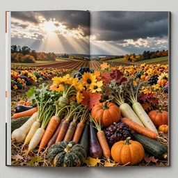 magazine quality photo shoot of beautifully displayed fall vegetables