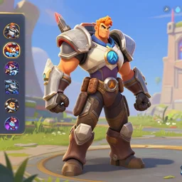 Screenshot of Gigachad as an Overwatch hero, character selection screen