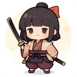 cute japanese as samurai!