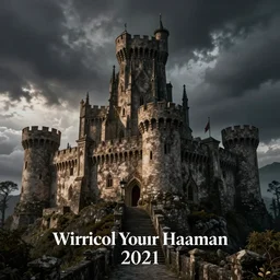 medieval castle, darkest dungeon style