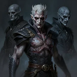 “ a male witch villain with dessicated skin, similar to the night king from game of thrones, similar to vecna from d & d, stranger things, d & d, fantasy, intricate, cinematic lighting, highly detailed, digital painting, artstation, concept art, smooth, sharp focus, illustration, art by artgerm and greg rutkowski and alphonse mucha ”
