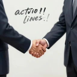 'jesus shaking hands with business man by phil hale, 'action lines'!!!, graphic style, visible brushstrokes, motion blur, blurry