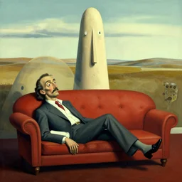 that feeling when you dont want to stand up from your couch, trending on artstation, in the style of the the persistence of memory by salvador dali