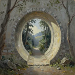a Consolidate painting of a time portal