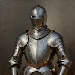ECU portrait of a proud knight wearing plate armor, by Charles Sillem Lidderdale, 4k, brilliant, painterly, realism