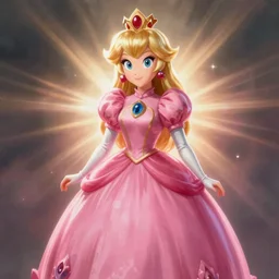 illustration of Goku dressed like princess Peach