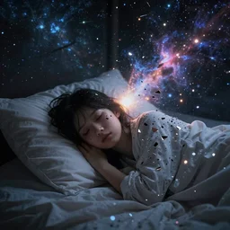 i woke up in a world that had fragments of you. imagination cosmic dream, dreamy, 8k artgerm bokeh, award winning photography, trending on artstation