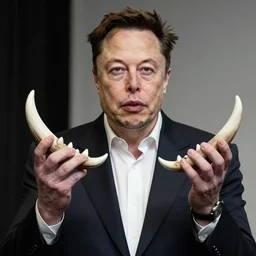 elon musk with! tusks!