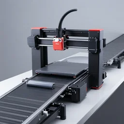 conveyor belt prusa 3 d printer, high - end product photoshoot