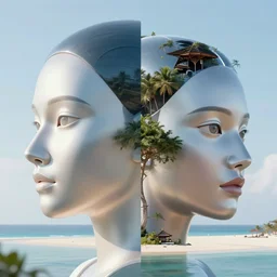 a photo of futuristic bali island in the year 2 0 3 3, perfect faces, 5 0 mm, award winning photography