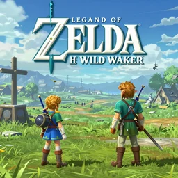 a screenshot of the legend of zelda : the wind waker ( gcn 2 0 0 2 ), wwii battle