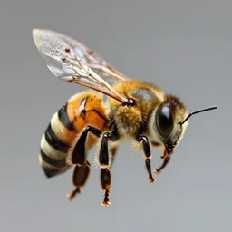 closup bee, super marco, high grain, studio light