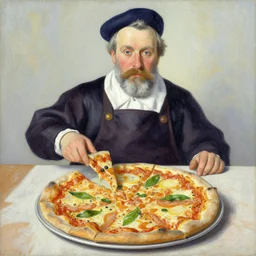 the eggplant pizza of the chief painting by hopper