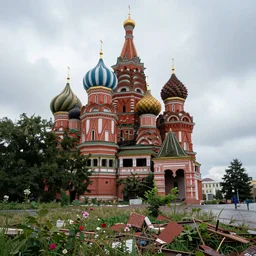 photo of an overgrown Moscow in ruins