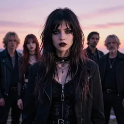 photographic portrait of a stunningly beautiful goth emo female in soft dreamy light at sunset, contemporary fashion shoot, by edward robert hughes, annie leibovitz and steve mccurry, david lazar, jimmy nelsson, breathtaking, 8 k resolution, extremely detailed, beautiful, establishing shot, artistic, hyperrealistic, beautiful face, octane render