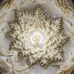 a cinematic fish eye photograph of a massive mandelbrot fractal cathedral interior carved out of ivory and populated entirely by mandelbrot fractals, carved ivory, carved soap, carved stone, white color scheme, opalescent, hyperrealistic, octane render, catholicpunk, angelic, fractals, photorealism
