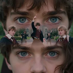 sharp, detailed, film still from a 2 0 1 9 sci fi 8 k movie, set in 1 8 5 0 in an alternate universe, mid distant shot of three students practicing magic, outside the school of magic, wearing 1 8 5 0 s clothes, atmospheric lighting, in focus, reflective eyes, 3 5 mm macro lens, live action, blockbuster special effects, nice composition