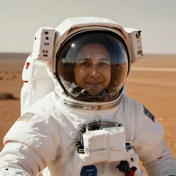 an astronaut taking a selfie on mars, Realistic photography, highly defined features, HDR, photorealistic, extremly high details, artstation, Cinematic lighting, style by Greg Rutkowski