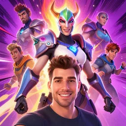 selfie of Sigma of overwatch character heartstone concept Blizzard pixar maya engine on stylized background splash comics global illumination lighting artstation lois van baarle, ilya kuvshinov, rossdraws