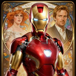 highly detailed vfx portrait of emma watson as iron man, stephen bliss, unreal engine, chrome reflect, tom bagshaw, alphonse mucha, global illumination, detailed and intricate environment