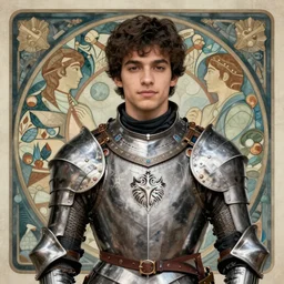 frankie muniz young with medieval armour, intricate, elegant, highly detailed, artstation, sharp focus, illustration, rutkowski, mucha