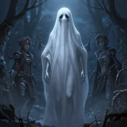 crying ghost, tall, silver skin, illustration, cinematic lighting, 8 k, d & d, frostbite 3 engine, dof, artstation, tangled, digital art, twilight ray, art by tsuyoshi nagano, greg rutkowski, artgerm, alphonse mucha