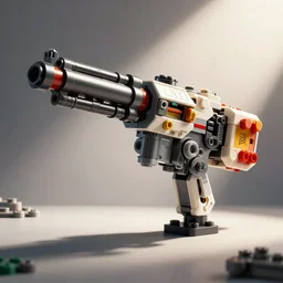 lego sci - fi machine gun, trending on art station, rendered in octane, good lighting