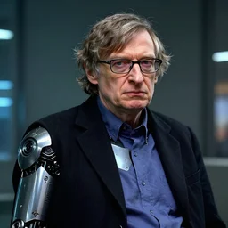 futuristic cyborg stephen hawking, 4 k
