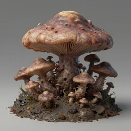 fungus mined by the deep dwellers, andreas achenbach, artgerm, mikko lagerstedt, zack snyder, tokujin yoshioka