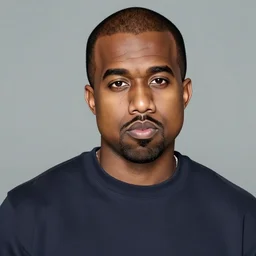 a portrain of kanye west in the style of lisa frank