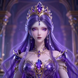 princess of amethyst, ornate and intricate, hyper detailed, stunning, surreal, 4 k, octane render