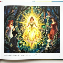 a page from the picture book of the princess in dark demoniac evil swamp. by satoshi kon, ilya repin, lena aenami, shinji kimura