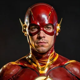 Portrait of the Flash by Shepard Fairey, octane render
