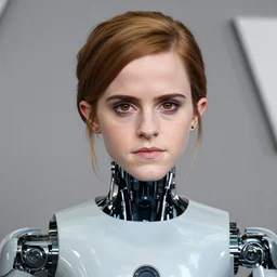 Emma Watson with a robotic face