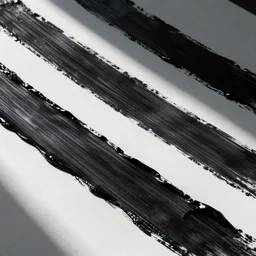black paint stripes on white canvas