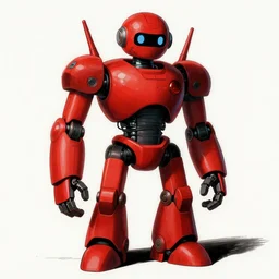 r. o. b. robot from super smash bros in the style of beksinski, red, black, vibrant, chiaroscuro, high detail, perfect artwork, clean lines