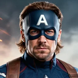 captain america played by dani devito, face portrait, battle shot, hd shot, digital portrait, elegant, beautiful, fantasy art, artstation, comic style, perfect face
