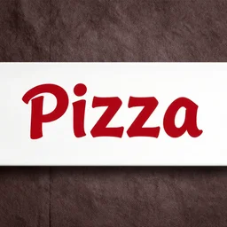 banner with the text pizza