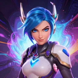 head Zarya of overwatch character heartstone concept Blizzard pixar maya engine on stylized background splash comics global illumination lighting artstation