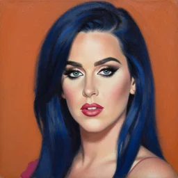 portrait of katy perry, painting by by ralph grady james, jean christian biville, yoji shinkawa