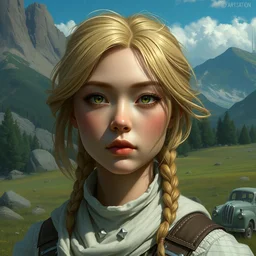 a portrait of a character in a scenic environment, highly detailed, digital painting, artstation, concept art, sharp focus, semi realistic, by ross tran, mary jane ansell, stephan martiniere