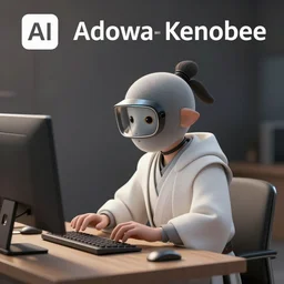 a Jedi secretary running Adobe wan kenobee on her computer
