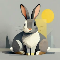 a rabbit in a cubist style, incredible masterpiece, digital art - n 9