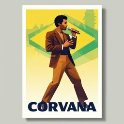 bossanova poster brazil corcovado vintage colorful vector