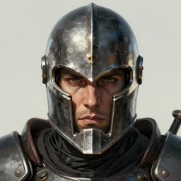 the doomslayer as a scifi knight, closeup portrait art by donato giancola and greg rutkowski, realistic face, digital art, trending on artstation, skull helmet, symmetry!!
