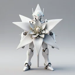 futuristic stapelia grandiflora mecha star flower body, sepals forming helmet, floral details, stapelia grandiflora, 8 k hd resolution, barbatos gundam with floral inlay, bandai box art, star wars, makoto kobayashi, frank gehry, raymond swanland